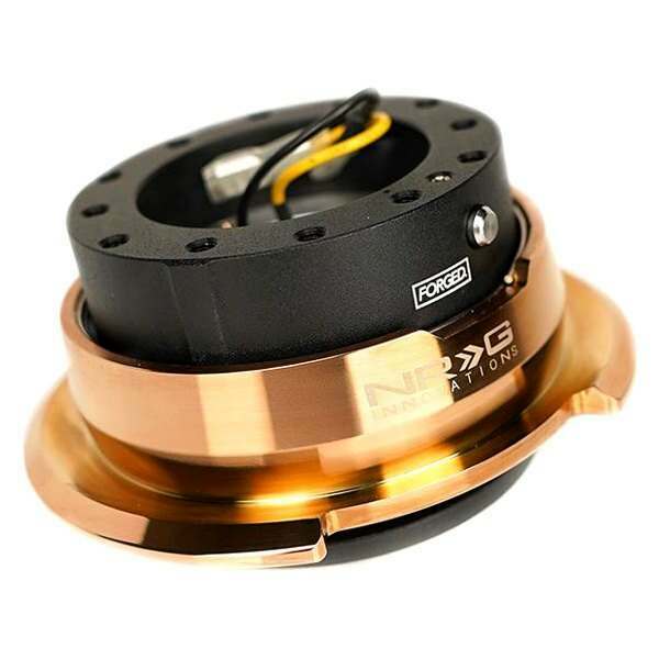 NRG Quick Release Kit - Black/Chrome Rose Gold Ring - SRK-280BK-CRG