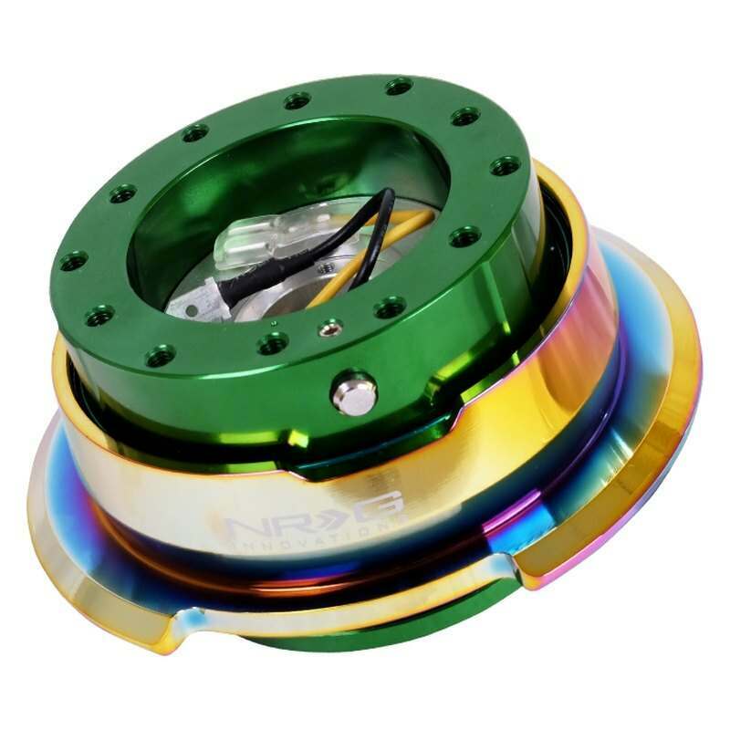 NRG Quick Release - Green Body/Neo Chrome Ring - SRK-280GN-MC