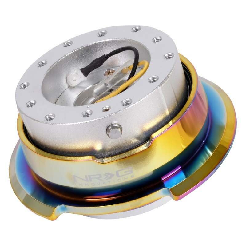 NRG Quick Release - Silver Black Body/NeoChrome Ring - SRK-280SL-MC