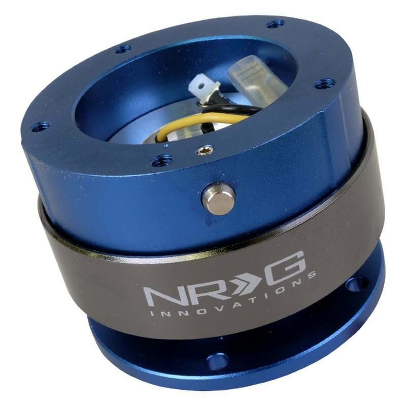 NRG Quick Release - Blue Body/Titanium Chrome Ring (5 hole base, 5 hole top) - SRK-300BL