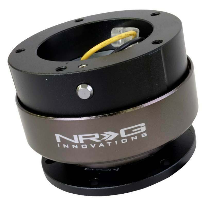 NRG Quick Release Kit - Black/Black Ring (6 Hole Base, 5 Hole Top) - SRK-330BK