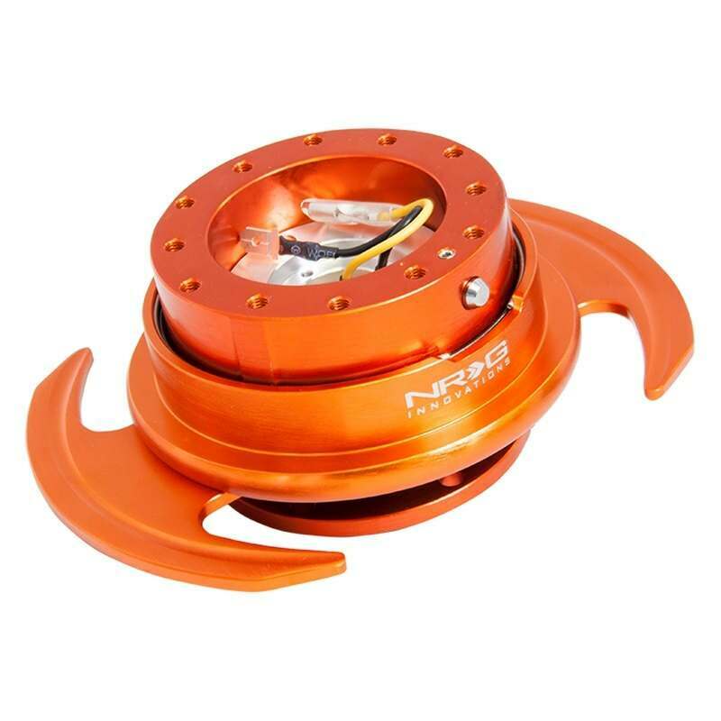 NRG Quick Release Kit - Orange Body/Orange Ring w/Handles - SRK-650OR
