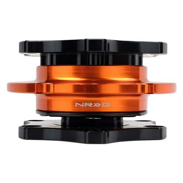 NRG Quick Release - Black Shinny Body / Orange Shinny Ring SFI SPEC 42.1 - SRK-R200BK-OR
