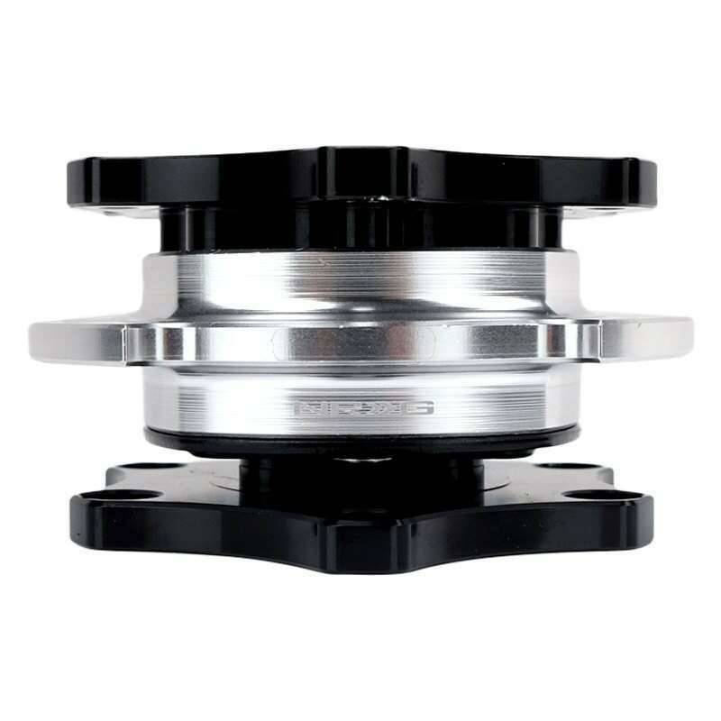 NRG Quick Release - Black Shinny Body / Silver Shinny Ring SFI SPEC 42.1 - SRK-R200BK-SL