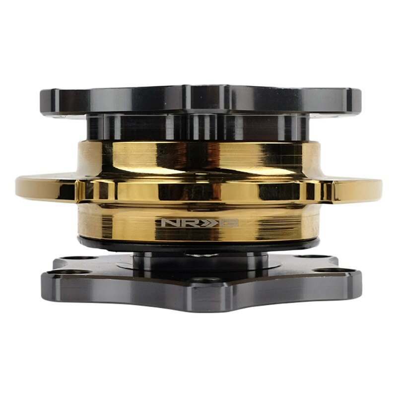 NRG Quick Release -Gun Metal Body / Gold Shinny Ring SFI SPEC 42.1 - SRK-R200GM-CG
