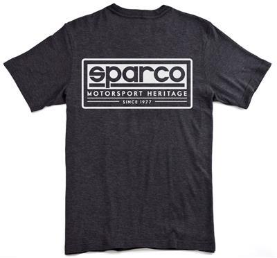 Sparco T-Shirt Heritage Tri Charcoal Small - SP02350CH1S