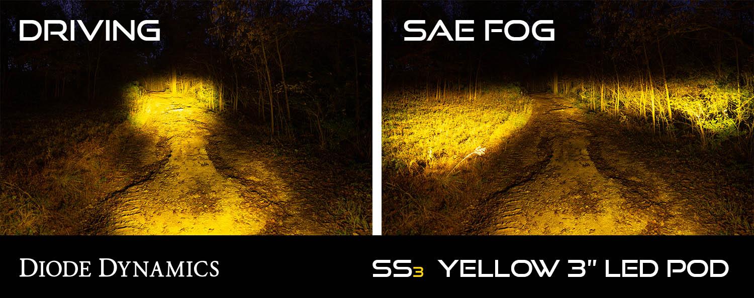 Diode Dynamics SS3 Sport ABL Yellow Flood Standard Single Diode Dynamics - DD6870S