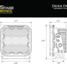 Diode Dynamics SS5 LED Pod Sport Yellow Flood Pair Diode Dynamics - DD6773P