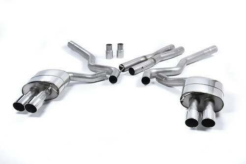 Milltek Sport Cat-back Non Res (Louder) with Quad Polished GT-90 Tips - Requires Roush Rear Valance (2015-2023 Mustang 5.0 V8 GT (Fastback)) - SSXFD158