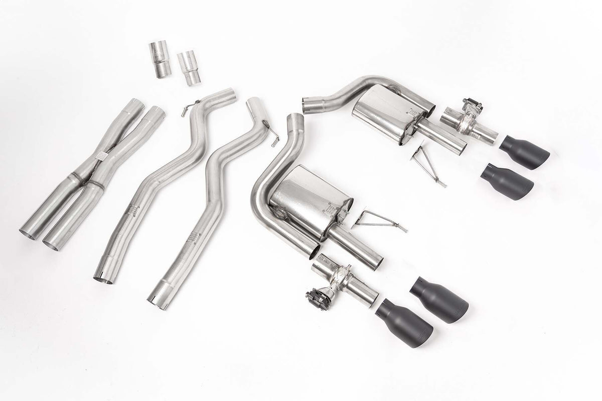 Milltek Active Valved Cat-Back with X-Pipe System (Cerakote Black) – 2026 Mustang 5.0L GT Fastback