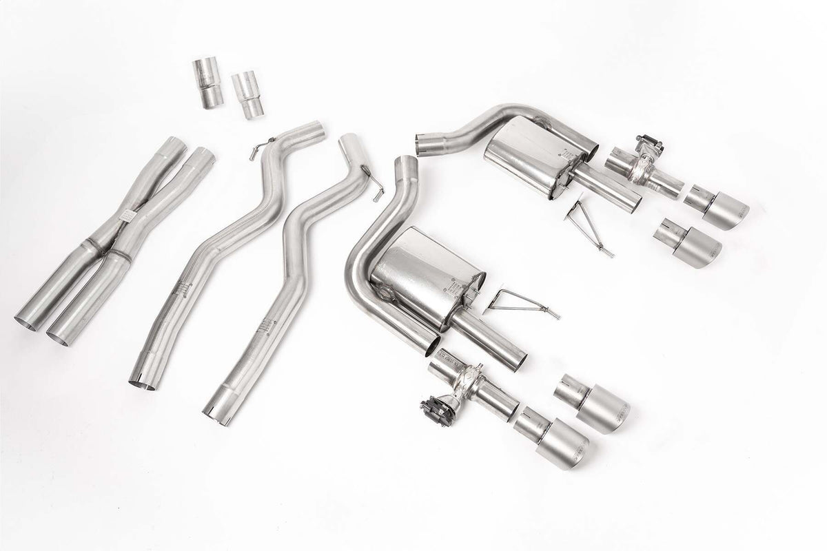Milltek Active Valved Cat-Back with X-Pipe System (Brushed Titanium Tips) – 2026 Mustang 5.0L GT Fastback