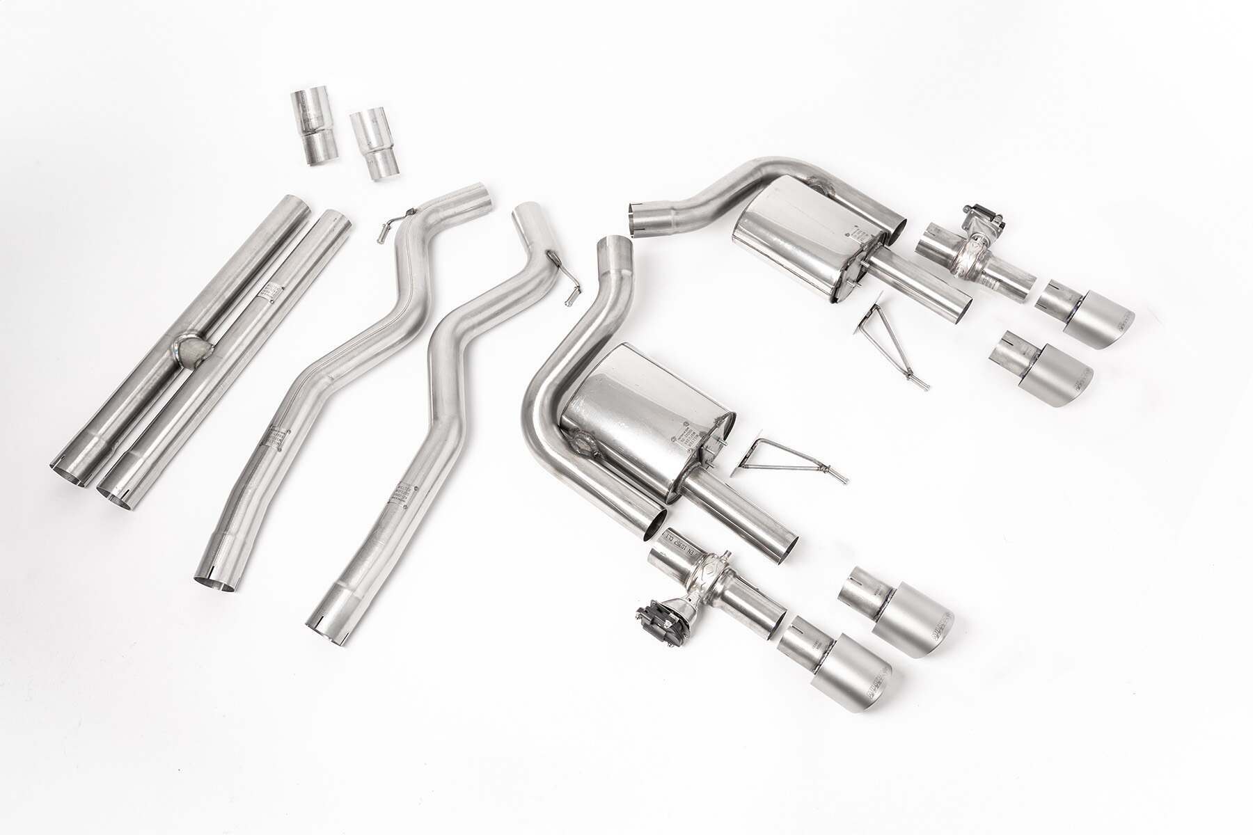 Milltek Active Valved Cat-Back with H-Pipe System (Brushed Titanium Tips) – 2026 Mustang 5.0L GT Fastback