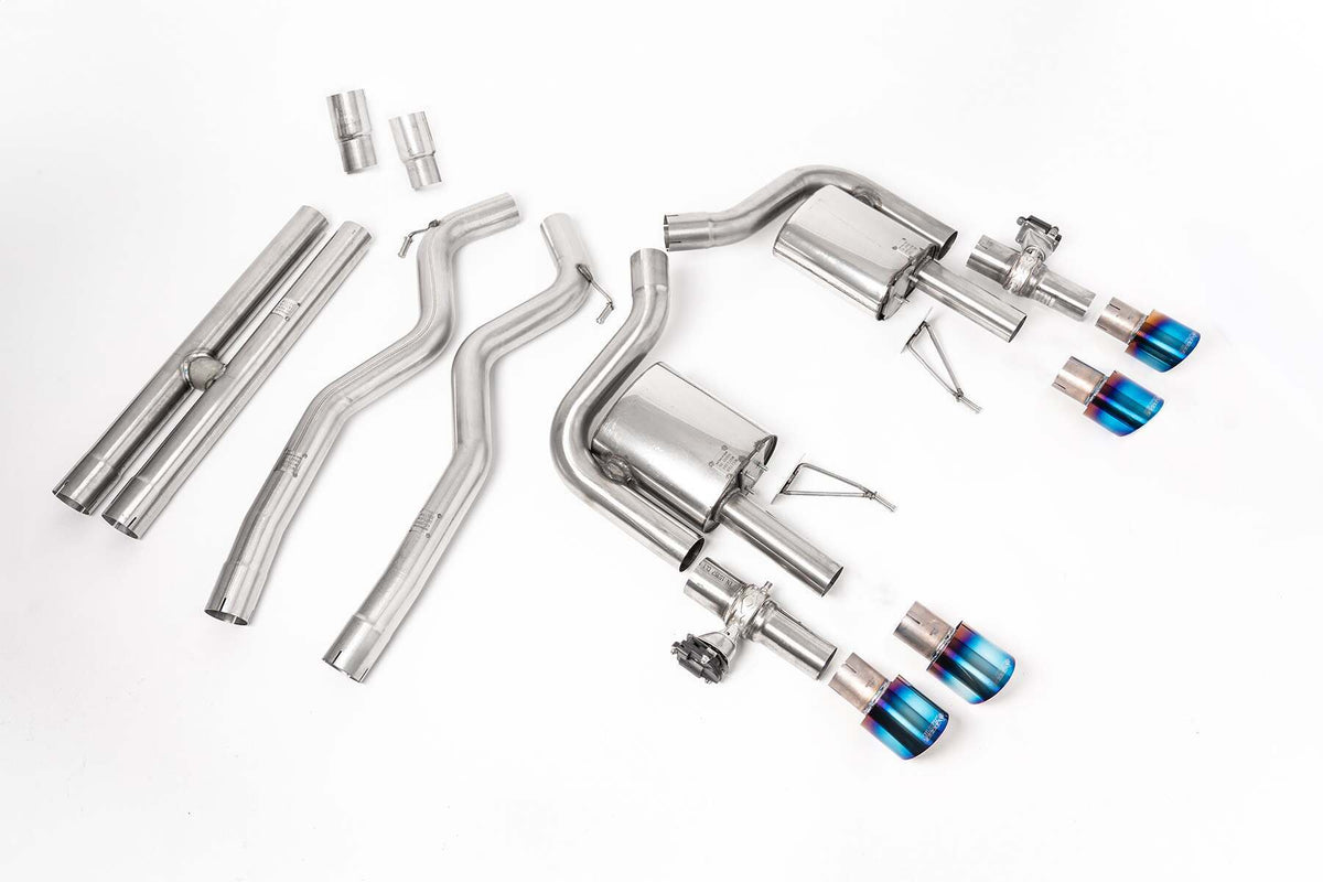 Milltek Active Valved Cat-Back with H-Pipe System (Burnt Blue Titanium Tips) – 2026 Mustang 5.0L GT Fastback