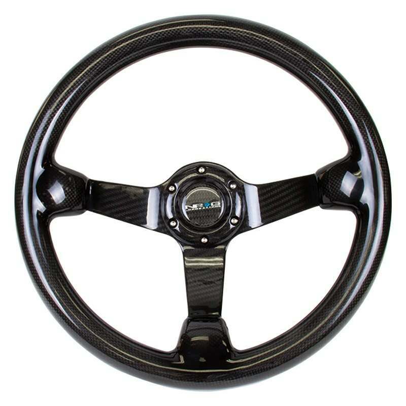 NRG FULL CARBON FIBER STEEERING WHEEL 350mm DEEP DISH - ST-036CF-1