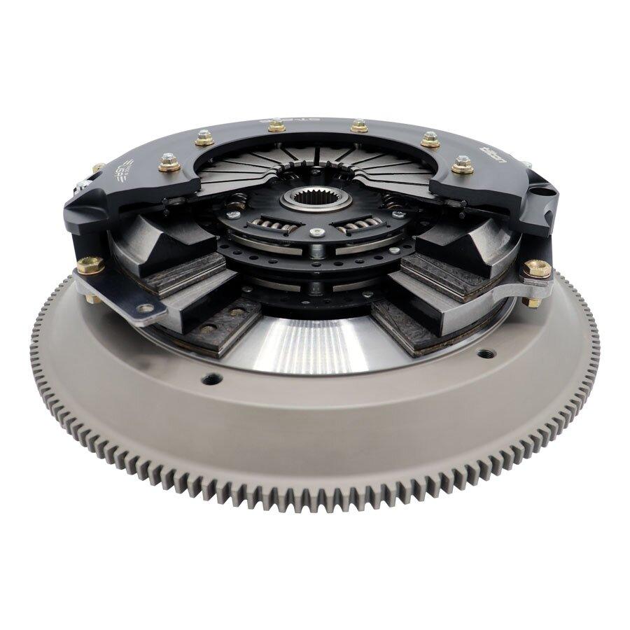 Tilton 55-1002 ST-246 Twin Disc Clutch Kit Sprung Hub Organic (Chevy V8 Early Tremec T56 6 Speed / TKO 5 Speed 26 Spline)