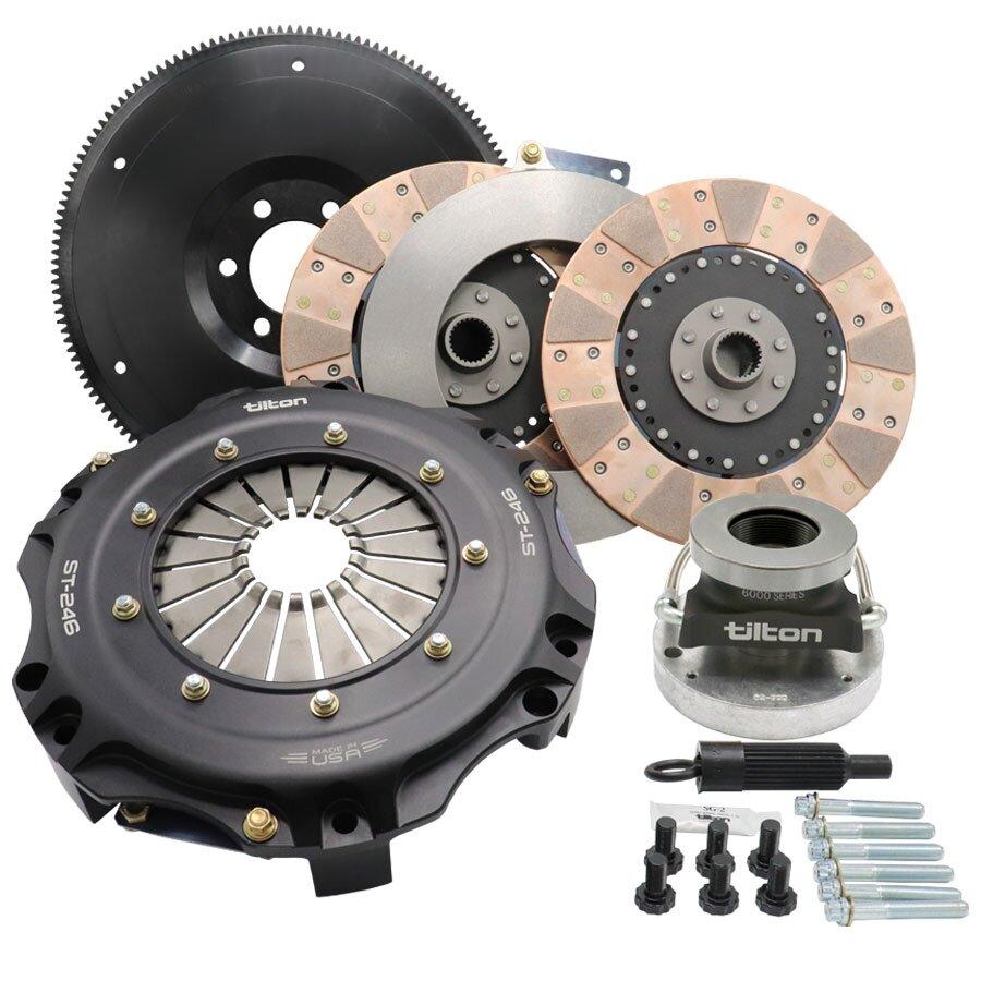 Tilton 55-2009 ST-246 Twin Disc Clutch Kit Solid Hub Cerametallic (2005-2013 Chevrolet Corvette C6)
