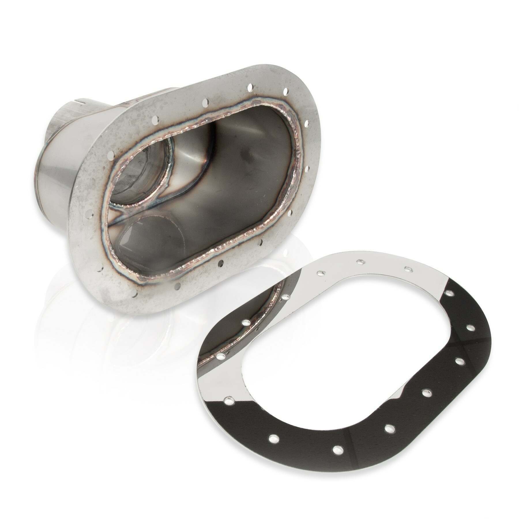 Stainless Works Thru Body Oval Tip 2-1/2" Inlet - ST2813