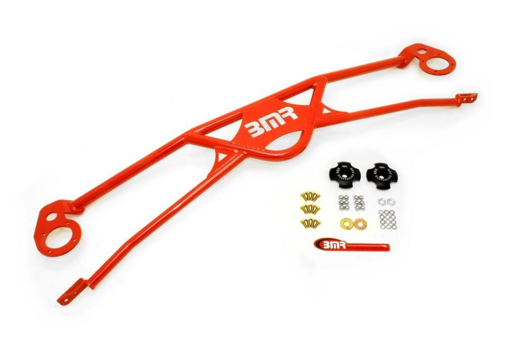BMR STB016R 2010-2011 5th Gen Camaro Strut Tower Brace, Front, 4-point, Fits V6 And V8 (Red)