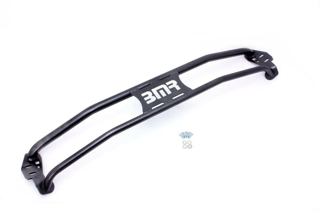 BMR STB017H 2011-2015 5th Gen Camaro Strut Tower Brace, Front, 2-point, Fits Non-supercharged V8 (Black Hammertone)