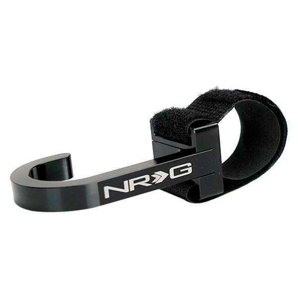 NRG Universal CNC Steering Wheel Hook with Velcro Black - STR-100BK