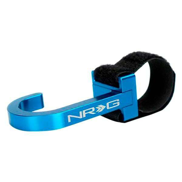 NRG Universal CNC Steering Wheel Hook with Velcro Blue - STR-100BL