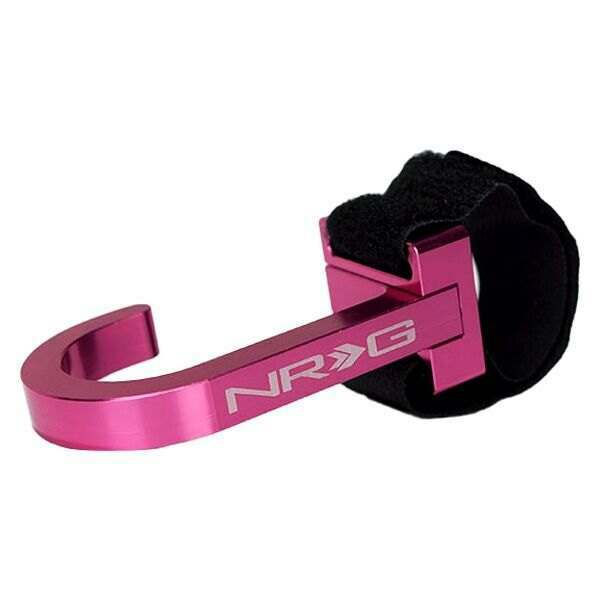 NRG Universal CNC Steering Wheel Hook with Velcro Pink - STR-100PK