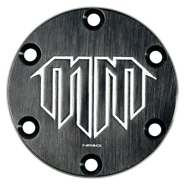 NRG MadMike Logo engraved Horn Delete-BK - STR-620-MM