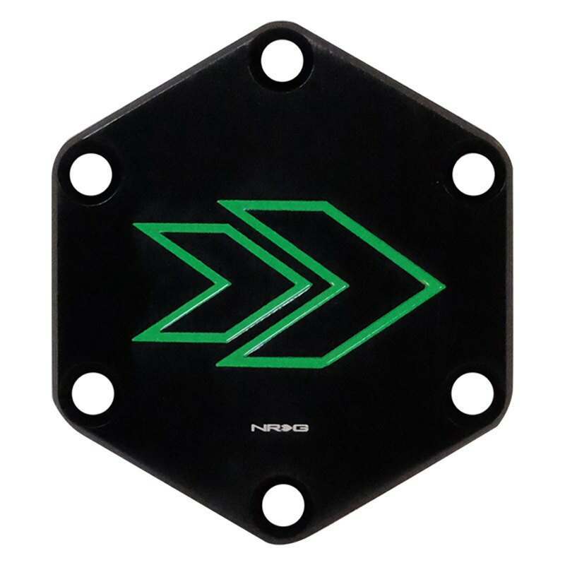 NRG Arrow engraved Horn Delete Button-GREEN - STR-620GN
