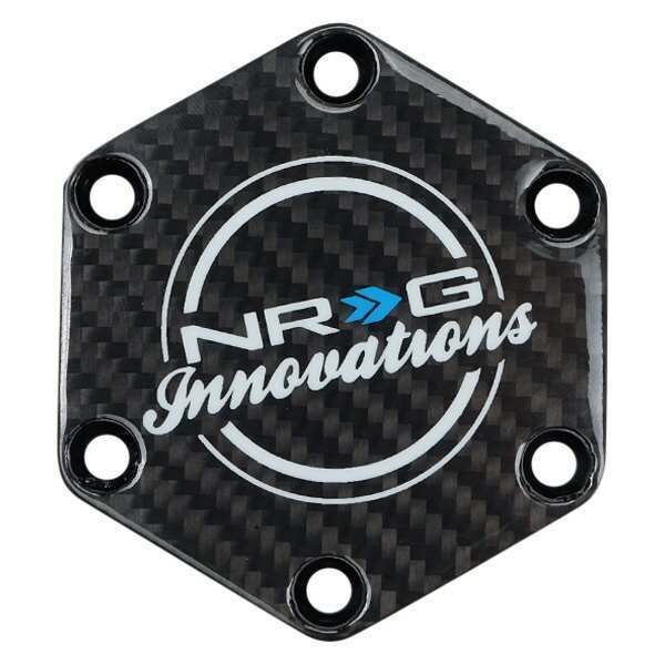 NRG Carbon Fiber Horn Delete Button Circular logo front / back - STR-640CF