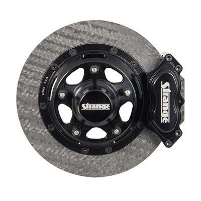 Strange Engineering Black hub cap for MD & HD front brake kits (S3520F o-ring not incl)- ea - B4154EB