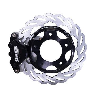 Strange Engineering Evolution spindle mount brake kit for 87-pres alum struts with 1" offset rotors - B4597WCE