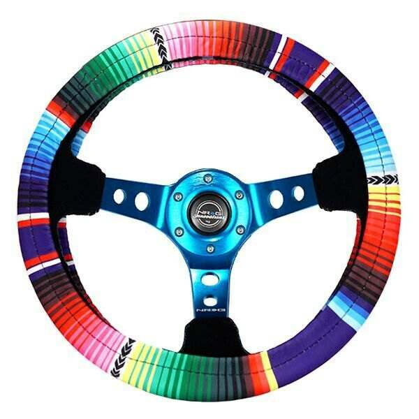 NRG Steering Wheel Cover, Mexicali stretch polyester with PrismaTag - SWC-001MEXICALI