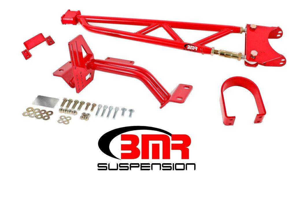 BMR TA012R 1993-2002 4th Gen F-Body Torque Arm, Tunnel Mount, LT Headers, W/DSL (Red)