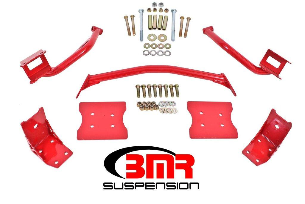 BMR TBR004R 1979-2004 Fox Mustang Torque Box Reinforcement Plate Kit (TBR005 And TBR003) (Red)