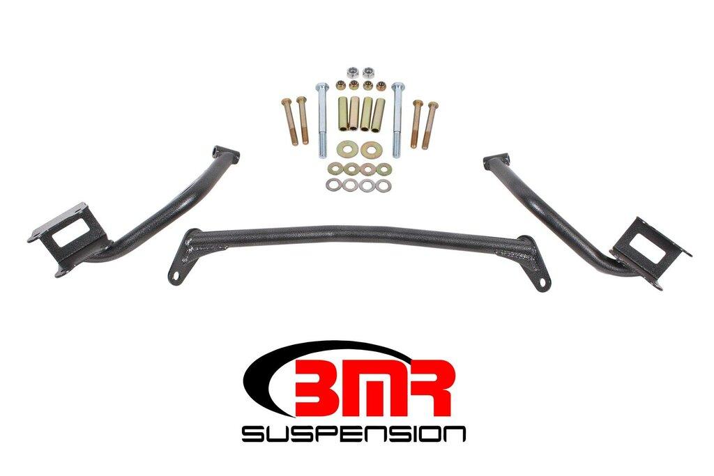 BMR TBR005H 1979-2004 Fox Mustang Torque Box Reinforcement Plate Kit, Upper Only (tubular Style) (Black Hammertone)
