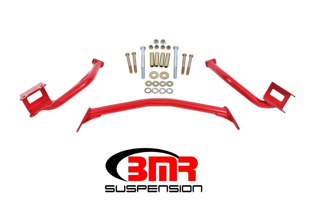 BMR TBR005R 1979-2004 Fox Mustang Torque Box Reinforcement Plate Kit, Upper Only (tubular Style) (Red)