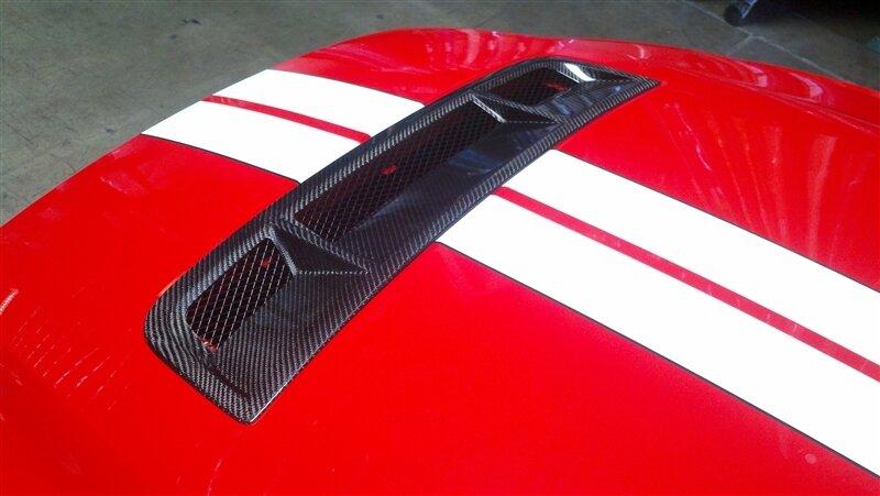 TruCarbon 2010-2014 Mustang GT500 Carbon Fiber LG77KR Hood Vent