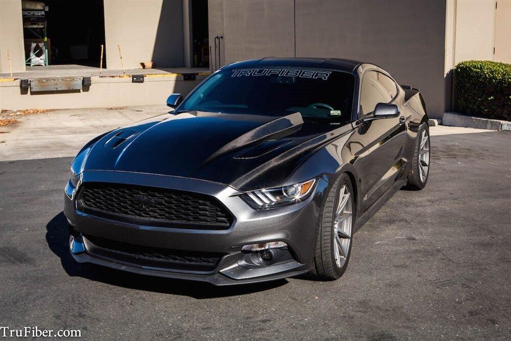 TruCarbon A49-3 Carbon Fiber Heat Extractor Hood – 2015-2017 Mustang (TC10026-A49-3)