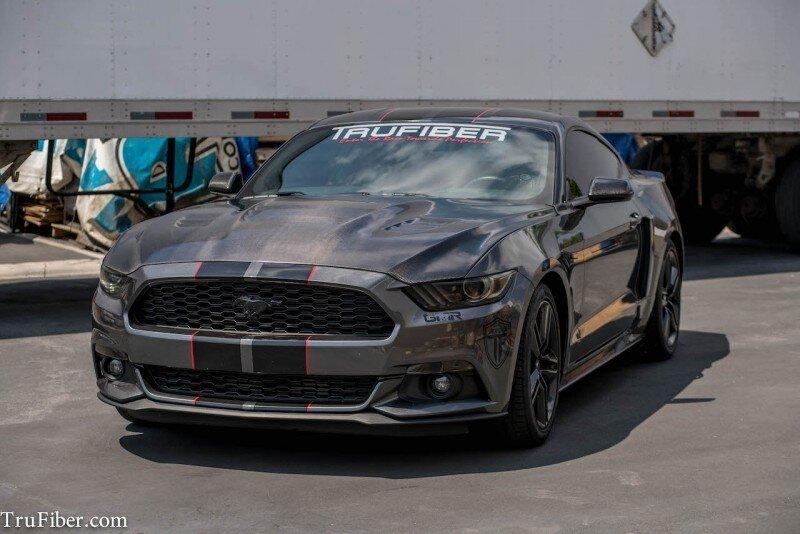 TruCarbon TC10026-A81 2015-2017 Mustang Carbon Fiber A81 Hood (GT / Ecoboost)