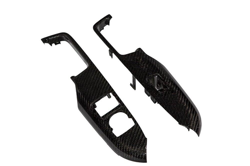 TruCarbon 2015-2020 Mustang Carbon Fiber LG240 Window Switch Covers - TC10026-LG240