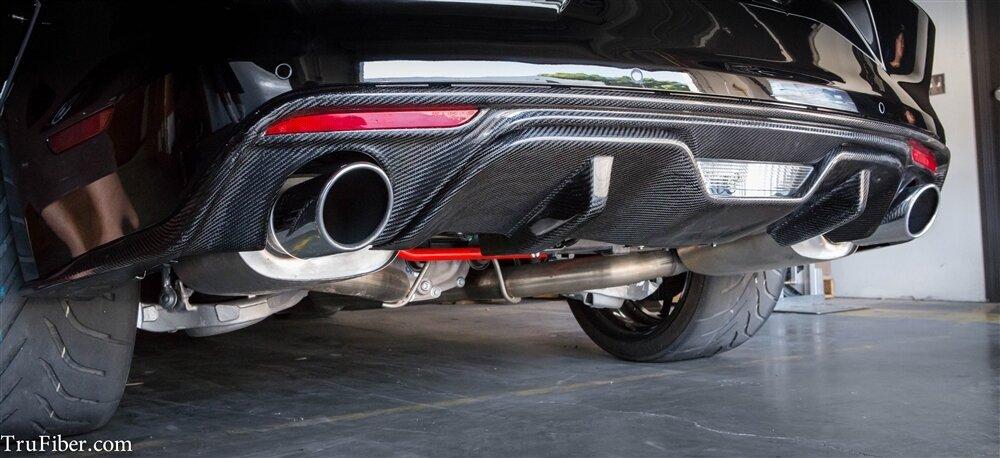 TruCarbon 2015-2017 Mustang Carbon Fiber LG259 Rear Diffuser Cover