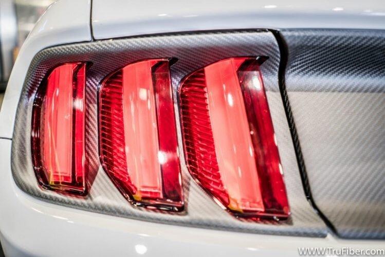TruCarbon TC10026-LG303-AC 2015-2017 Mustang Carbon Fiber LG303-AC Tail Light Bezels (GT / Ecoboost / GT350)