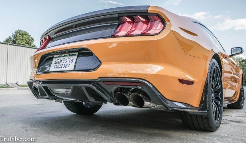 TruCarbon TC10027-LG355 2018+ Mustang Carbon Fiber LG355 Rear Diffuser (Mustang GT)