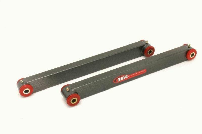 BMR 05-2014 Mustang Non Adjustable Boxed DOM Lower Control Arms with Poly Bushing (Black Hammertone)