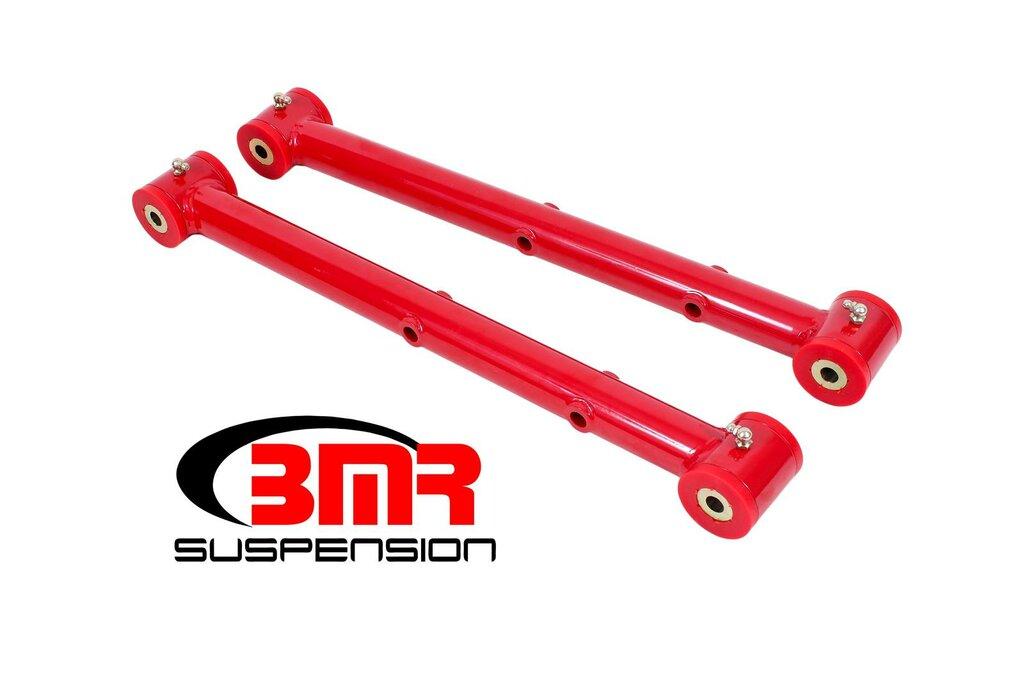 BMR TCA039R 1978-1987 G-Body Lower Control Arms, DOM, Non-adjustable, Poly Bushings (Red)