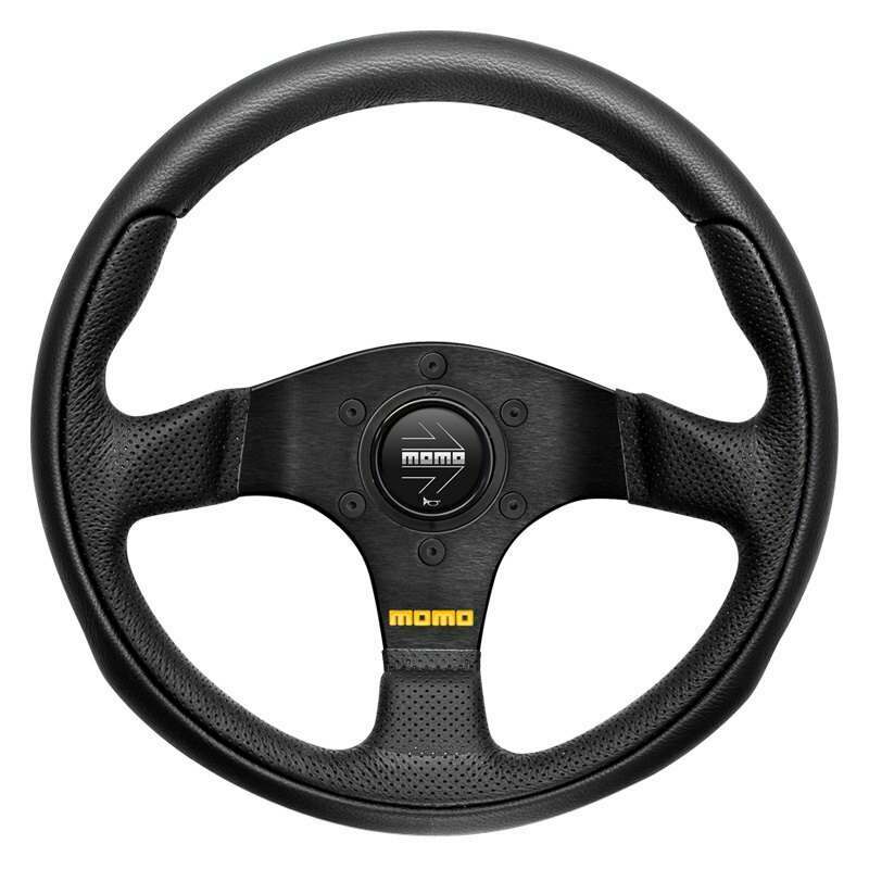 Momo Steering Wheel - Team, 280 Diam, 40 Dish, Blk Leather, Blk Spokes - TEA28BK0B