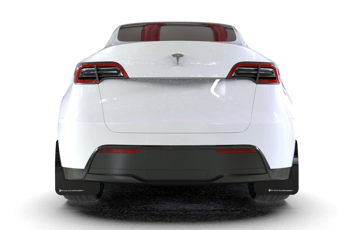 Rally Armor 2020-2021 Tesla Model Y UR Mudflaps Black with White logo