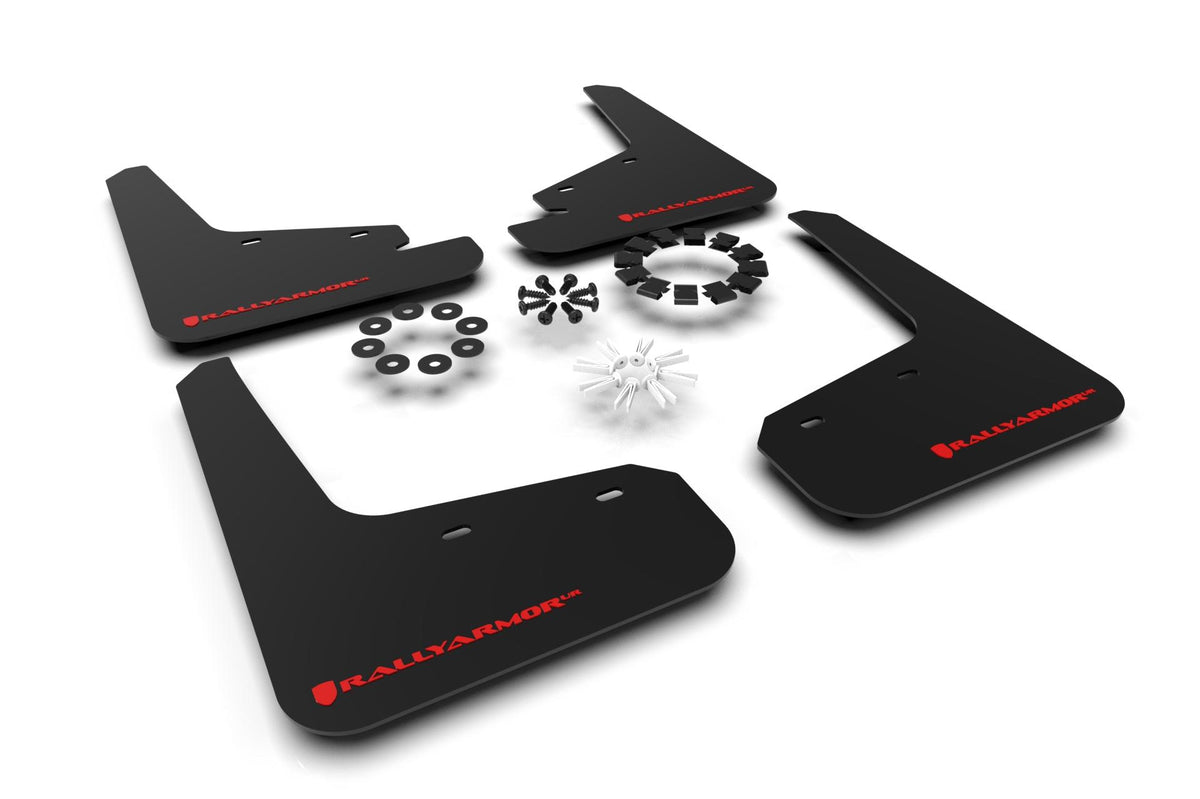 Rally Armor 2020-2021 Tesla Model Y UR Mudflaps Black with Red logo
