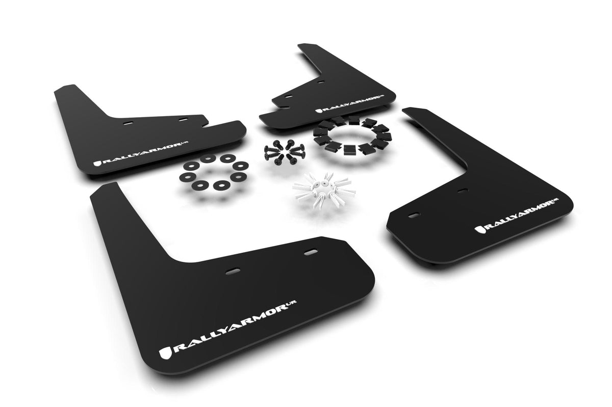 Rally Armor 2020-2021 Tesla Model Y UR Mudflaps Black with White logo