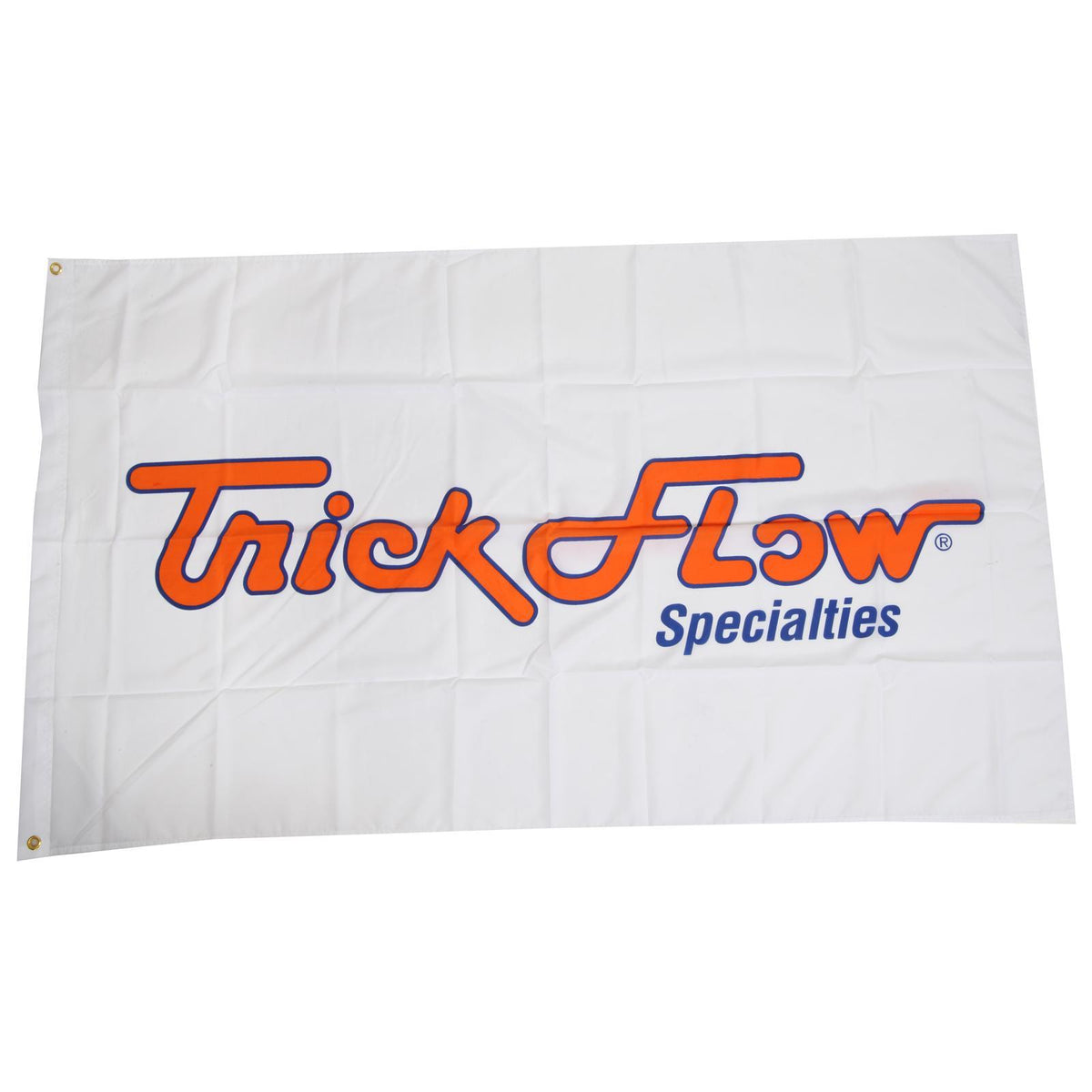 Trick Flow Flag, Nylon, White, Trick Flow® Logo, 36 in. Width, 60 in. Length, Each - TFS-179